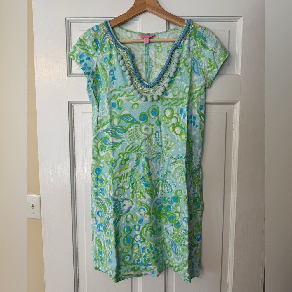 Lilly Pulitzer  XS Harper dress- Pool Blue Any Fins Possible